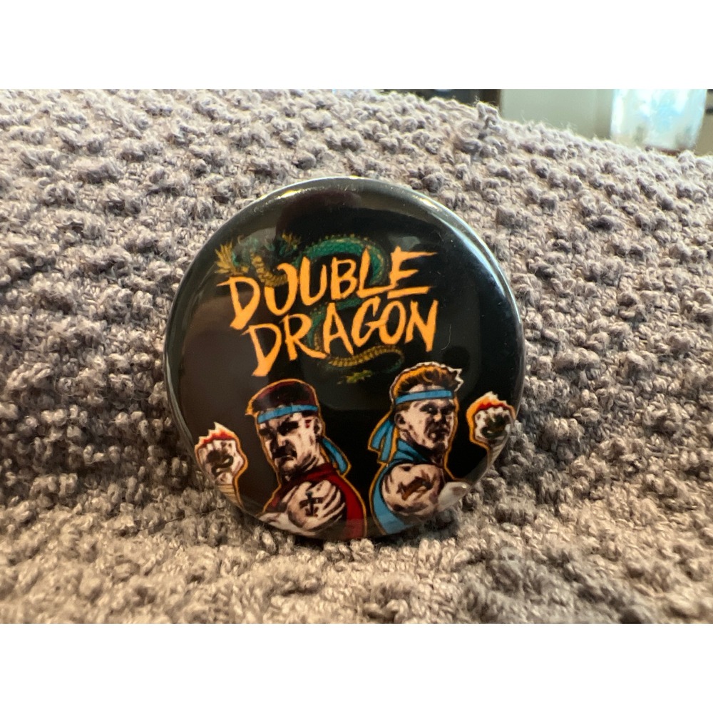 Double Dragon Video Game Pin Back Button 1 Inch Retro Arcade Billy Jimmy Lee Pin